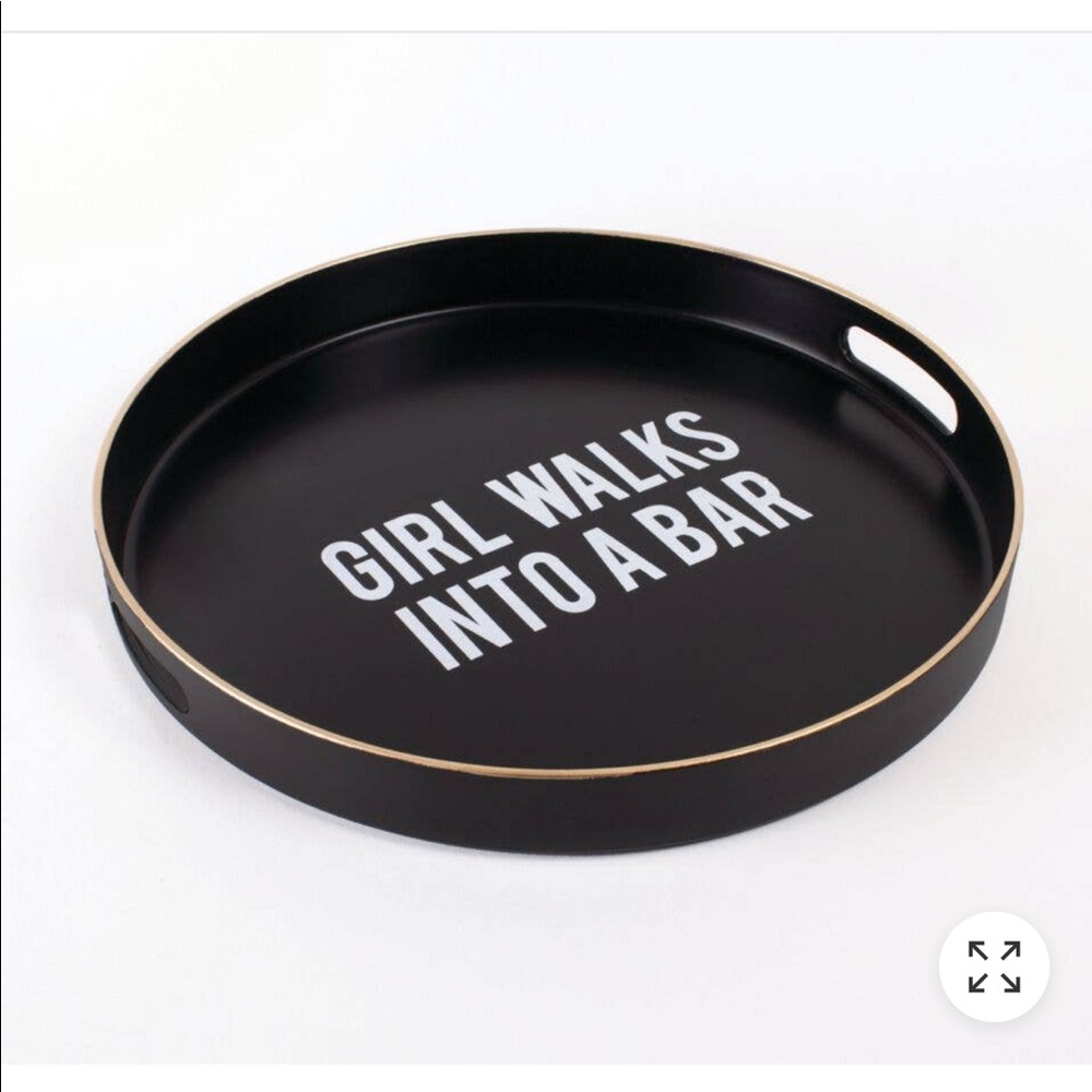 “Girl Walks Into A Bar” tray